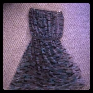 Camo strapless dress
